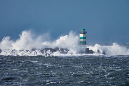 Lighthouse in storm