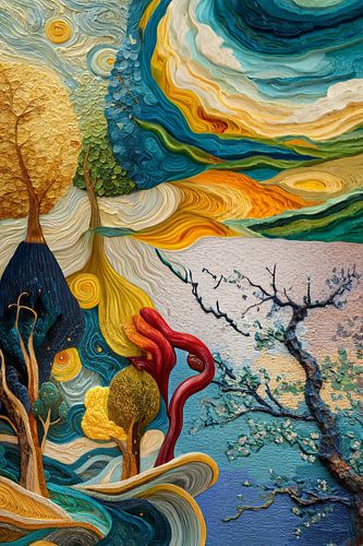 schilderachtige abstracte  seizoenen collage