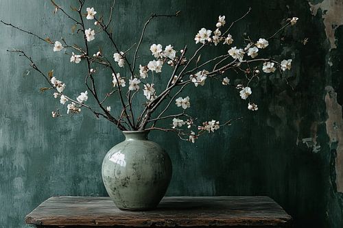 Bloesem in rustieke vaas