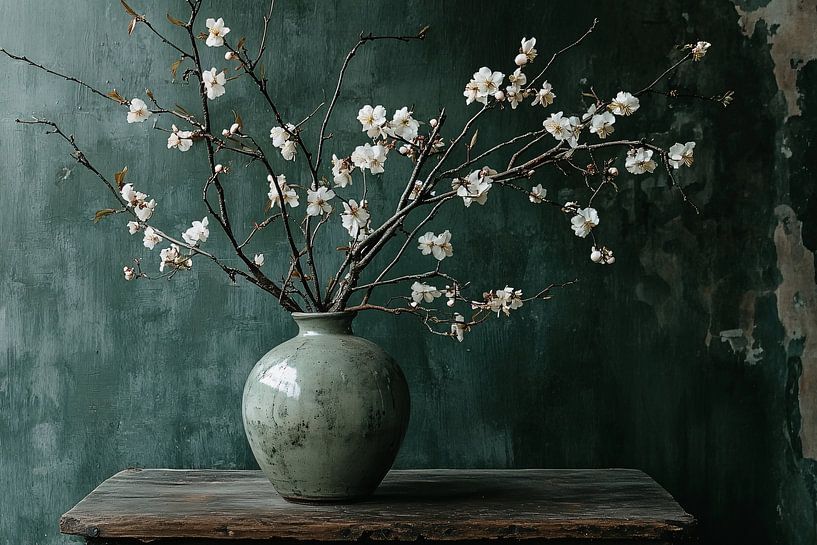 Fleur dans un vase rustique par Imperial Art House