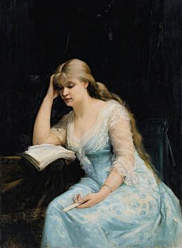 Portret van een jonge vrouw lezen, Marie Bashkirtseff
