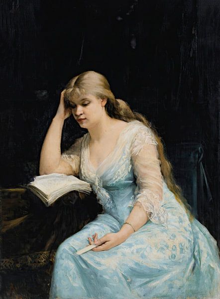 Portrait d'une jeune femme lisant, Marie Bashkirtseff par Des maîtres magistraux
