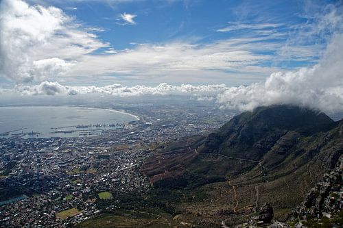 Uitzicht op Kaapstad vanaf de Tafelberg