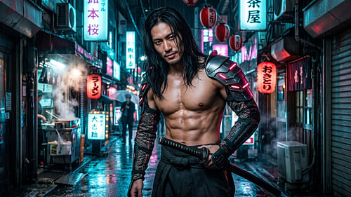 Cyberpunk Samurai Japon