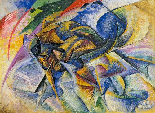 Dynamiek van een fietser, Umberto Boccioni