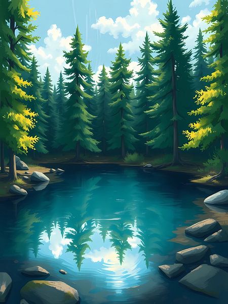 Lac de la Forêt Tranquille par Artistic