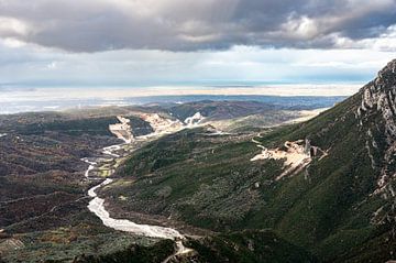 Kruja mountain range with erosion in Albania by Werner Lerooy