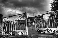 Een verlaten huis in Doel (Belgie) 