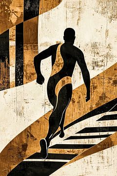 Rennende persoon op trap van Art & Soul Creations