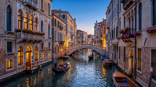 Twilight over the Canals of Venice