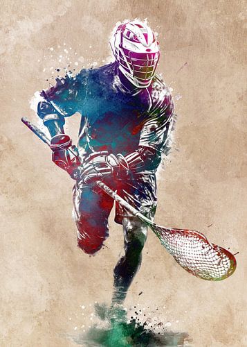 Lacrosse speler sport kunst #lacrosse