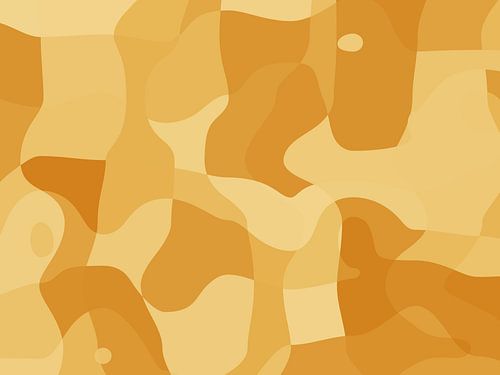 Gouden Camouflage – Abstract Patroon in Oker, Geel en Oranje | Moderne Kunst