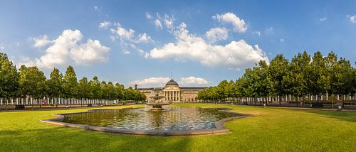 Kurhaus und Brunnen auf dem Bowling Green Panorama