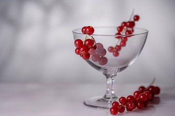 Red berries - still life by Angeline van de Kerkhof