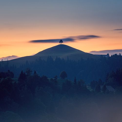 Lever de soleil dans l'Emmental, Suisse