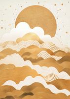 Abstrakte Natur Gold Dekor