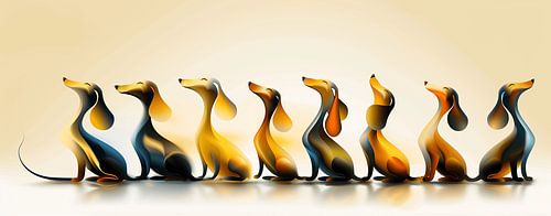 Dachshunds in Harmony - A Line of Liveliness