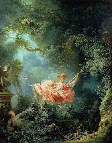 Gelukkige ongelukjes op de schommel, Jean-Honoré Fragonard