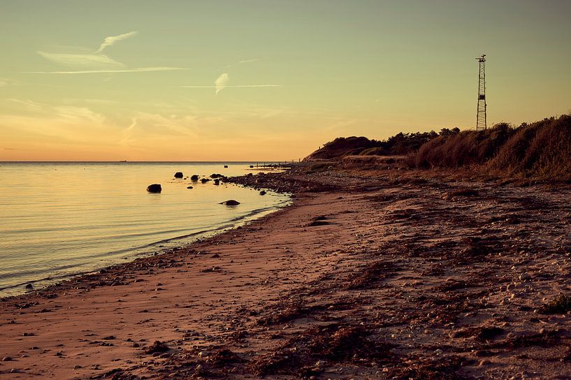 Abenddämmerung an einem Strand in Sjaelland in Dänemark von Michael Moser