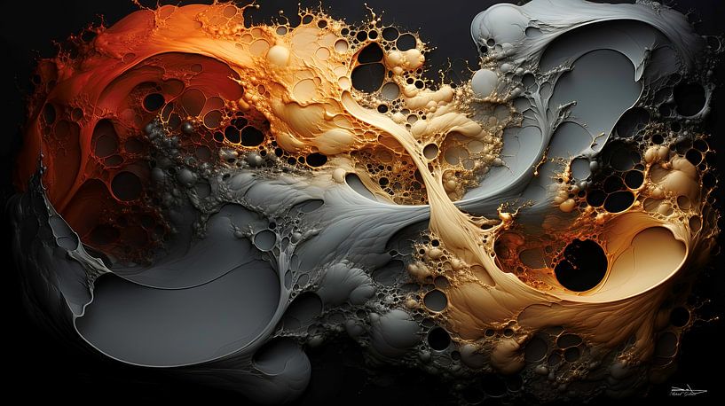 schwarz-gold-silber von Gelissen Artworks