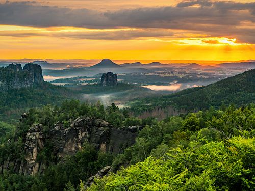 Carola rotsen, Saksisch Zwitserland - Torsteine en Falkenstein