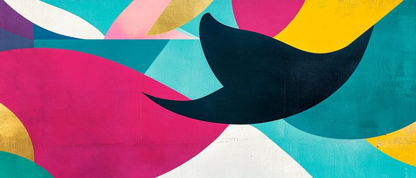 Colourful freedom - abstract shapes by Poster Art Shop