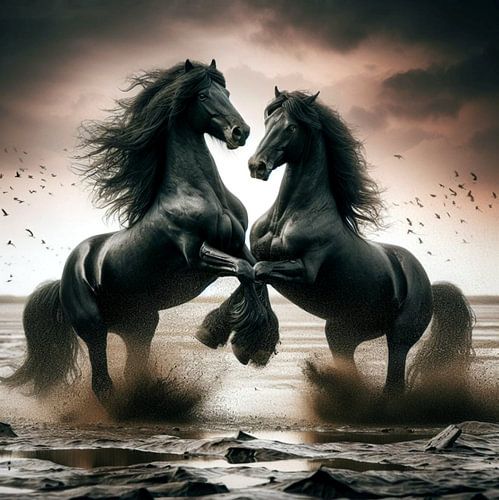 Het Friese paard langs de wadden kust 7