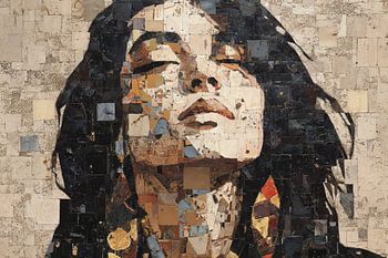 Earth Echo – Abstract portret warm en natuurlijk modern