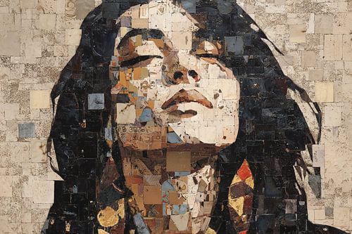 Abstraktes Porträt-Kunstwerk - Moderne Wanddekoration