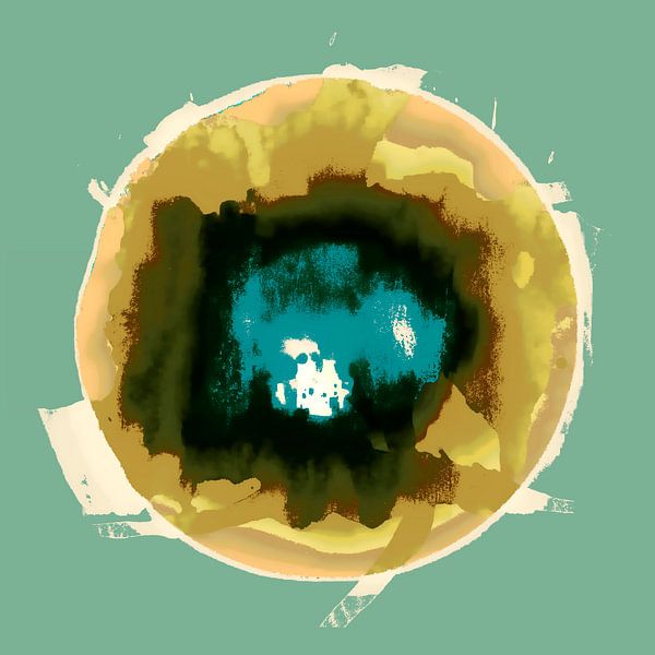 Pansies in Abstract Expressionism by Mad Dog Art