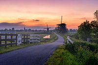 Sunrise at the windmills of Streefkerk