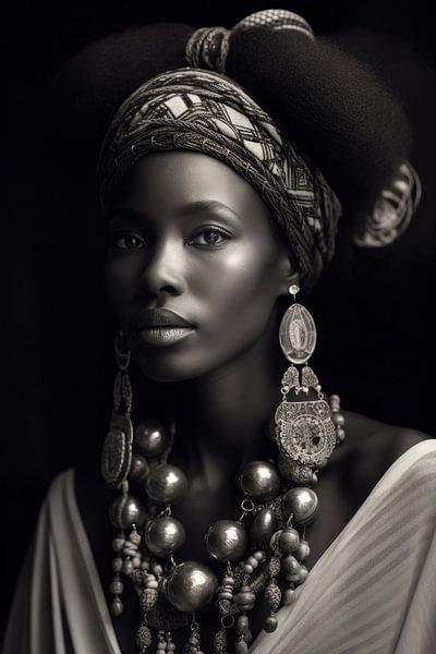 Porträt einer afrikanischen Frau von Carla Van Iersel