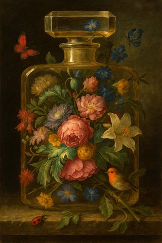 Still Life The Secret Blooming Bottle