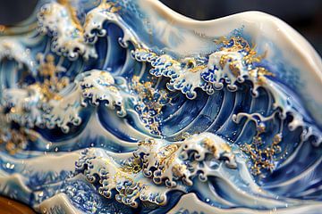 zeezicht Japan schilderij van Egon Zitter