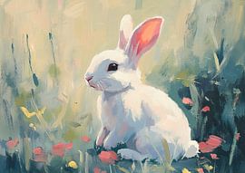 White Rabbit by Eye catching paintings