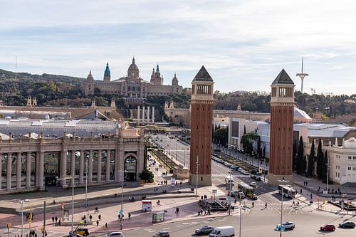 Zicht op het nationaal kunst museum van Catalunya