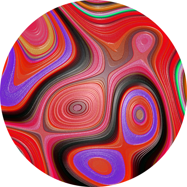 Colored Fractal 3 van Gerrit Zomerman