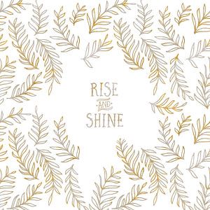 Grafikkunst RISE & SHINE | Gold & Marmor von Melanie Viola