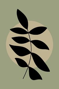 Minimalistische Japandi Botanische Kunst: Die Schönheit der Natur in der Schlichtheit Nr. 5 von Dina Dankers