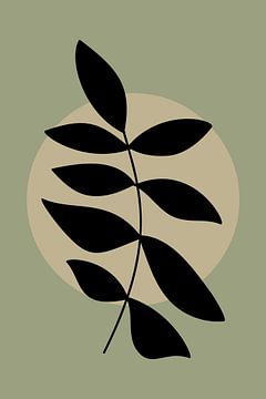 Minimalistische Japandi Botanische Kunst: Nature's Beauty in Simplicity no. 5 van Dina Dankers