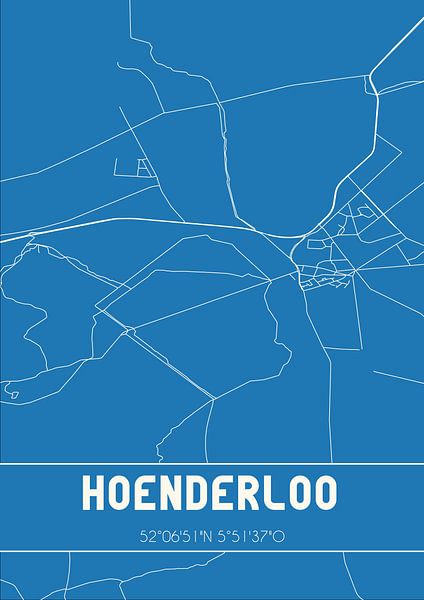 Plan d'ensemble | Carte | Hoenderloo (Gueldre) par Affiches de lieux