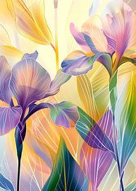 Wildflower Evergreen flowers 22 Iris by JBJart Justyna Jaszke