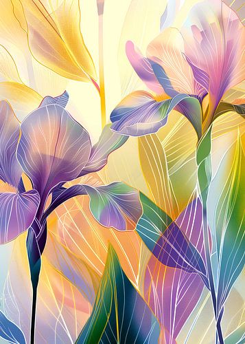 Wilde bloemen Wintergroene bloemen 22 Iris