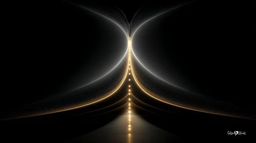 abstract zwart met zacht goud