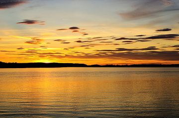 Noord Lapland bij zonsondergang van Michael Ahl