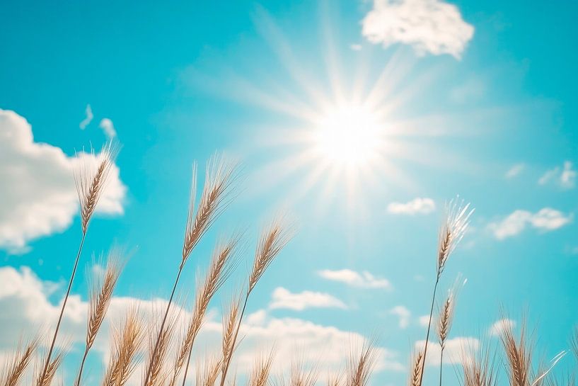 Bright sunshine over a meadow by Poster Art Shop