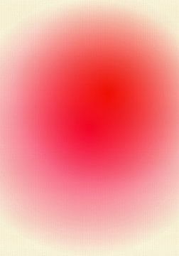 Retro jaren 70 neon kunst. Abstract verloop in wit, rood, roze van Dina Dankers