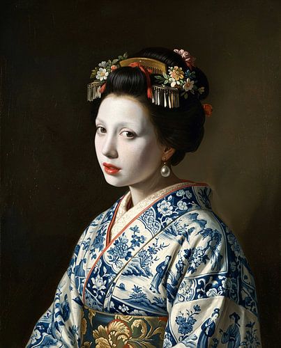Geisha with a Pearl by Marja van den Hurk