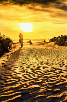 Femme dans les dunes