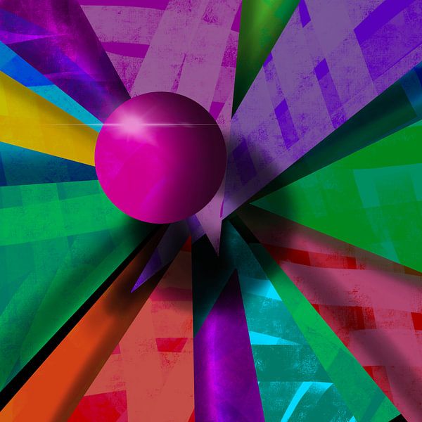 Sphère rose 3D Abstract par Patricia Piotrak